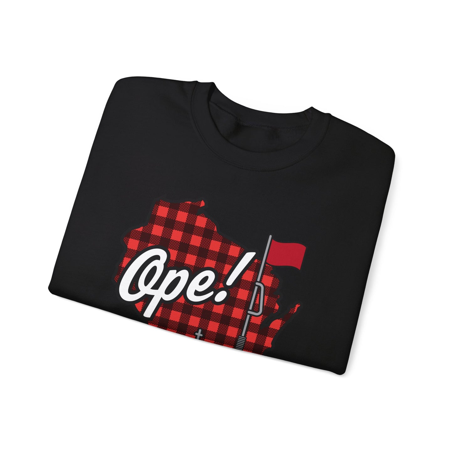 Ope! Ice Fishing WI Crewneck Sweatshirt