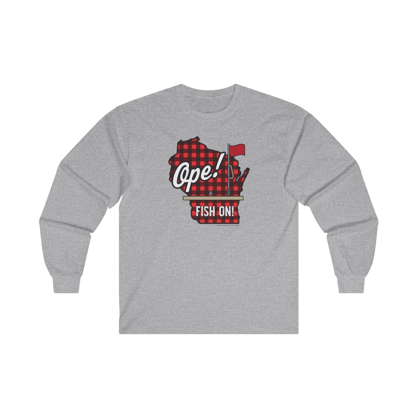 WI "Ope" Ice Fishing Long Sleeve Tee