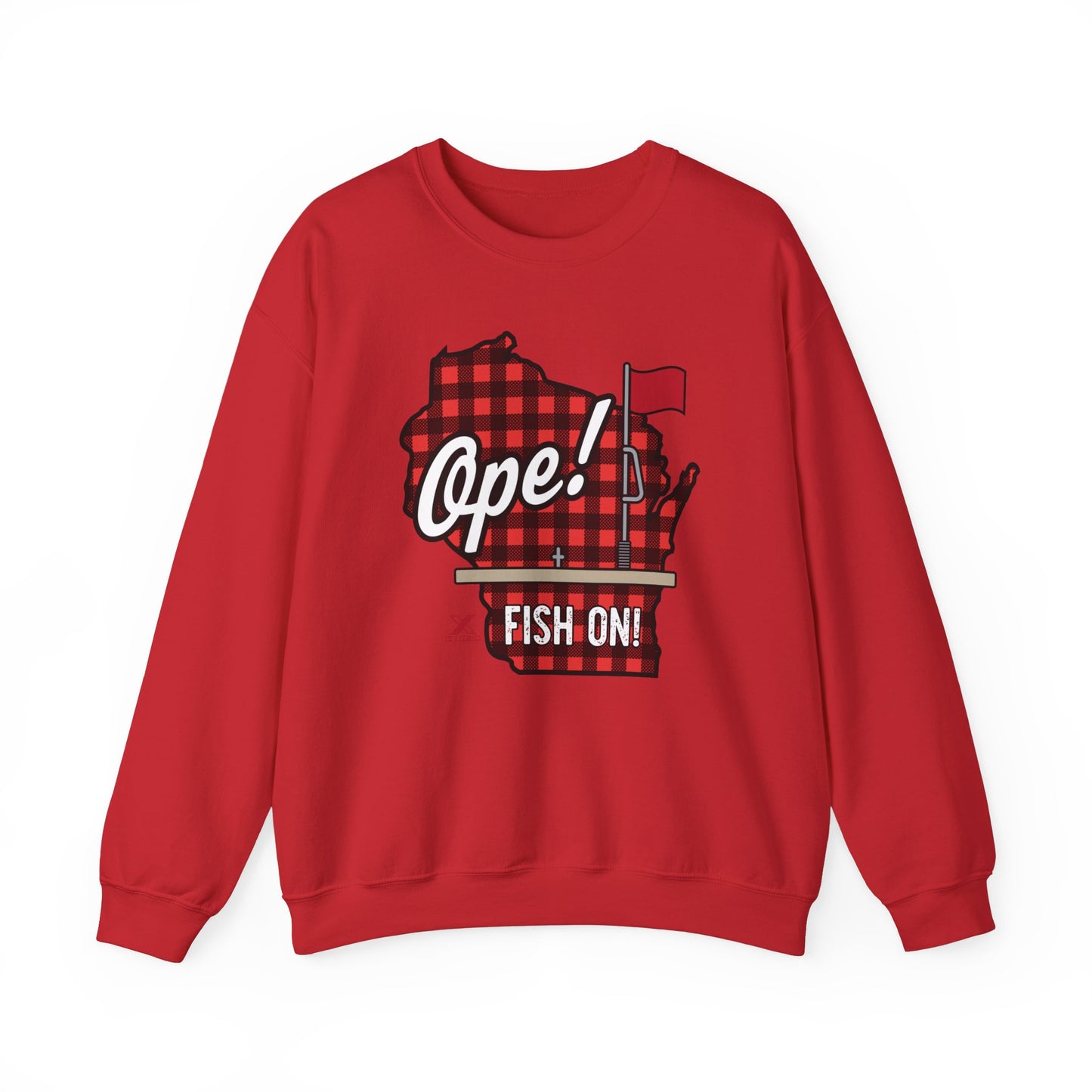 Ope! Ice Fishing WI Crewneck Sweatshirt