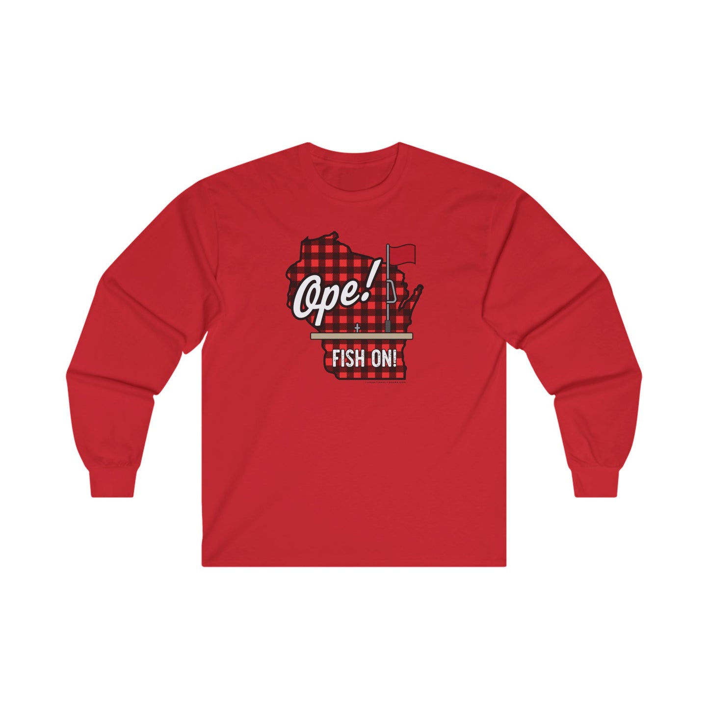 WI "Ope" Ice Fishing Long Sleeve Tee