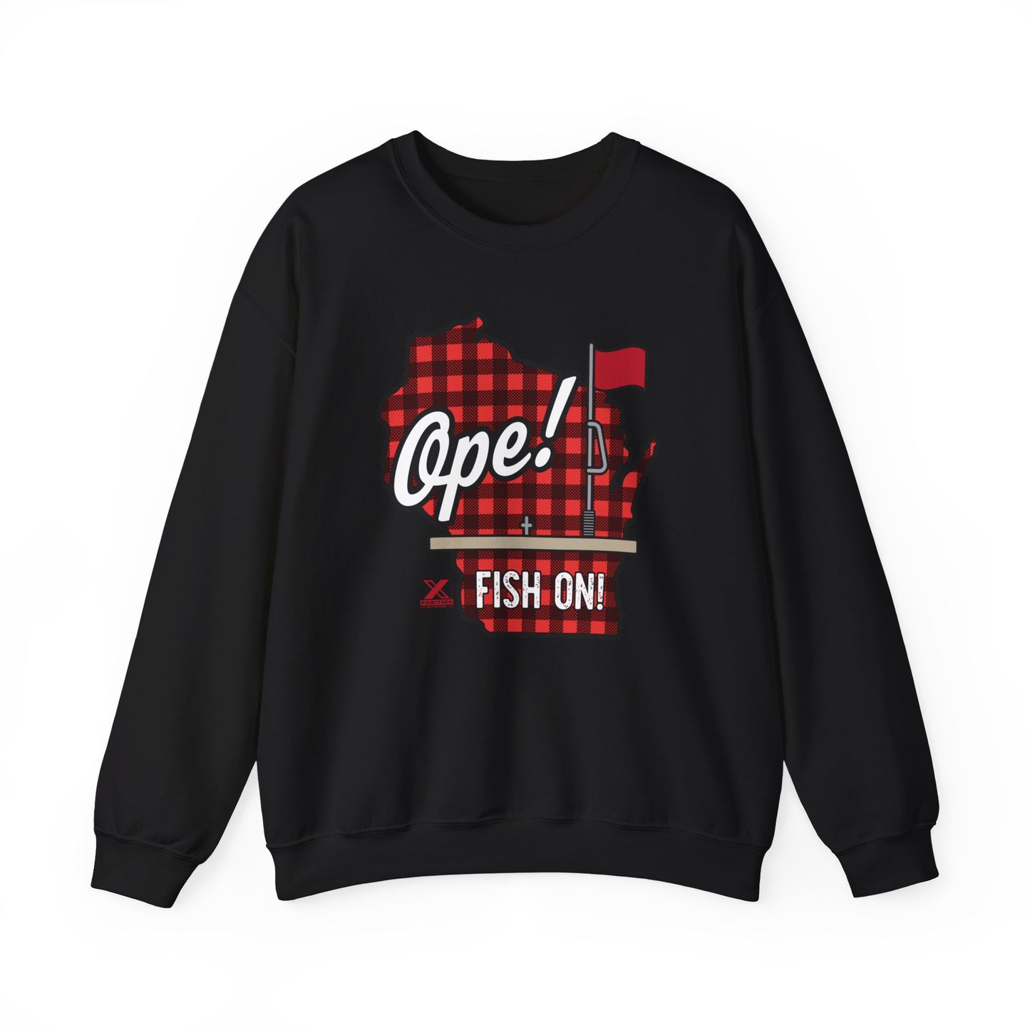 Ope! Ice Fishing WI Crewneck Sweatshirt