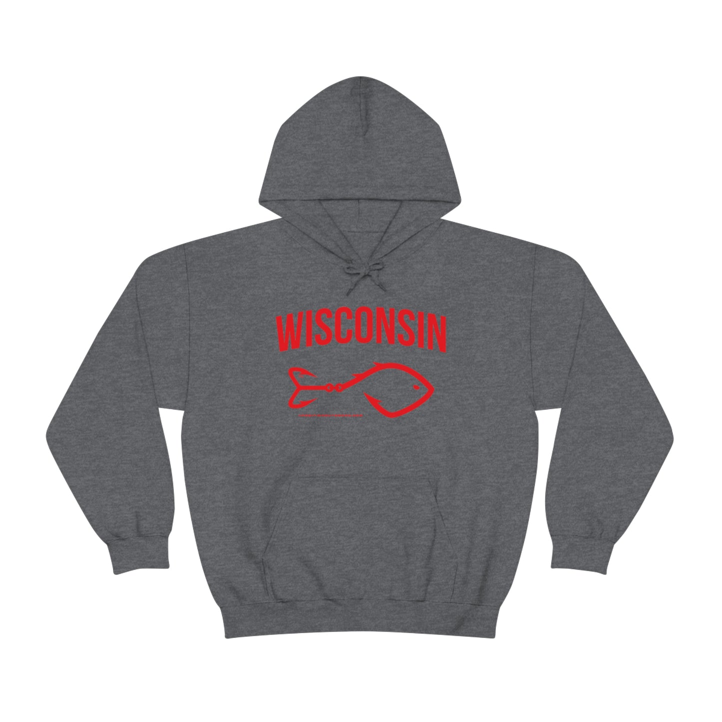Wisconsin Arched Unisex Fishing Hoodie