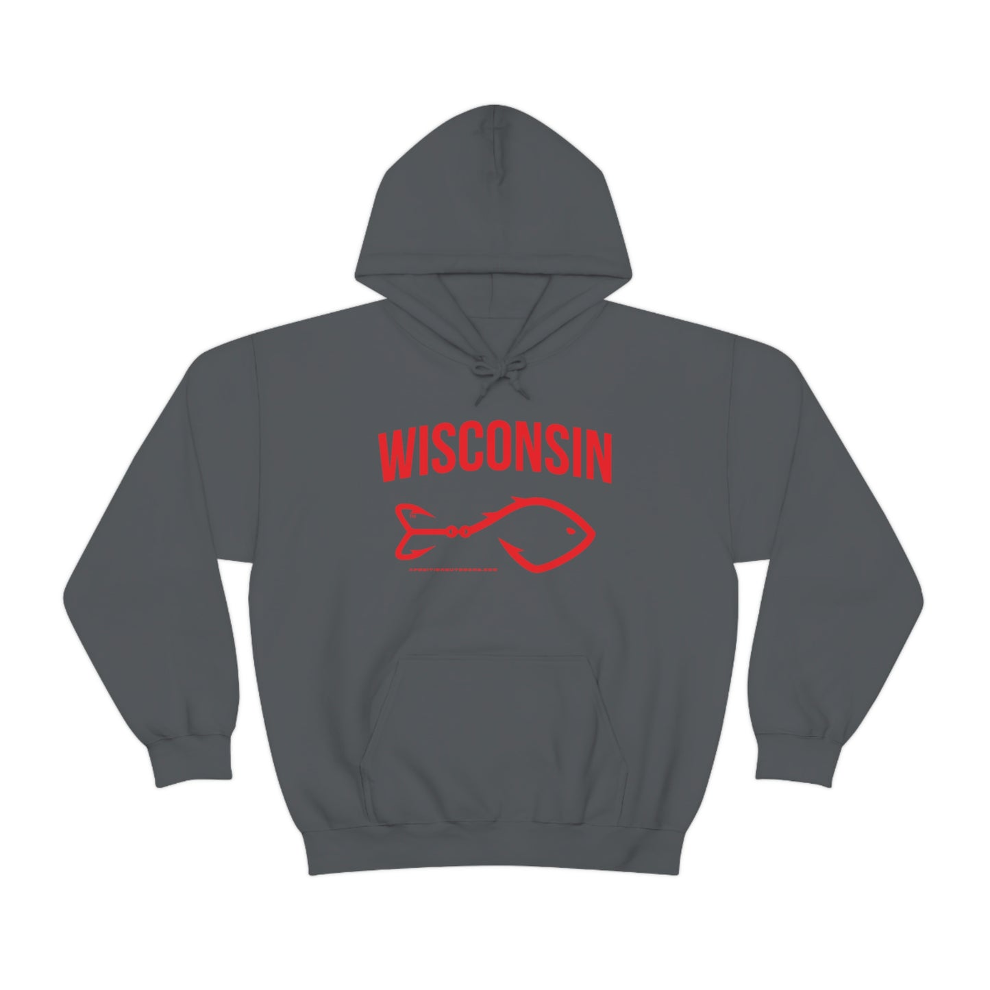 Wisconsin Arched Unisex Fishing Hoodie