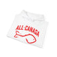 Canada Fishing Hoodie — "All Canada" Red Fish Graphic Sweatshirt