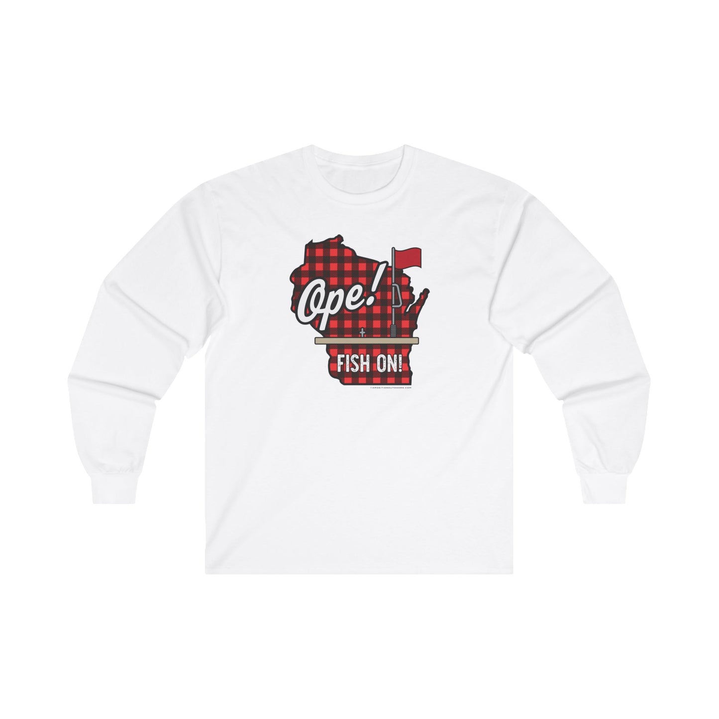 WI "Ope" Ice Fishing Long Sleeve Tee