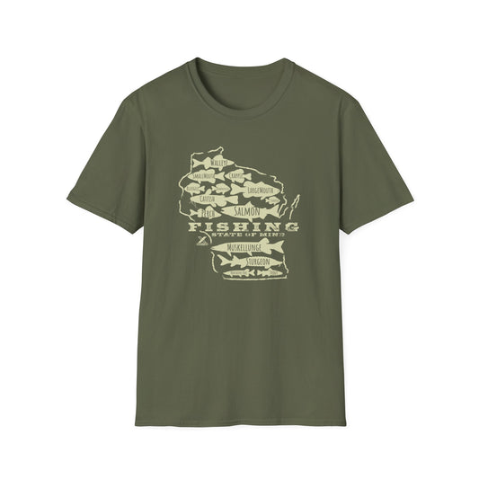 Wisconsin Fishing State of Mind T-Shirt