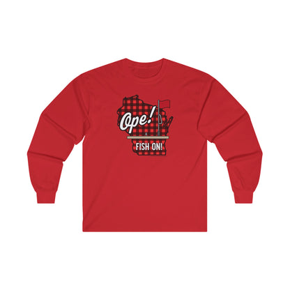 WI "Ope" Ice Fishing Long Sleeve Tee
