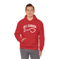 Canada Fishing Hoodie — "All Canada" Red Fish Graphic Sweatshirt