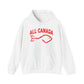 Canada Fishing Hoodie — "All Canada" Red Fish Graphic Sweatshirt
