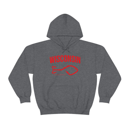 Wisconsin Arched Unisex Fishing Hoodie